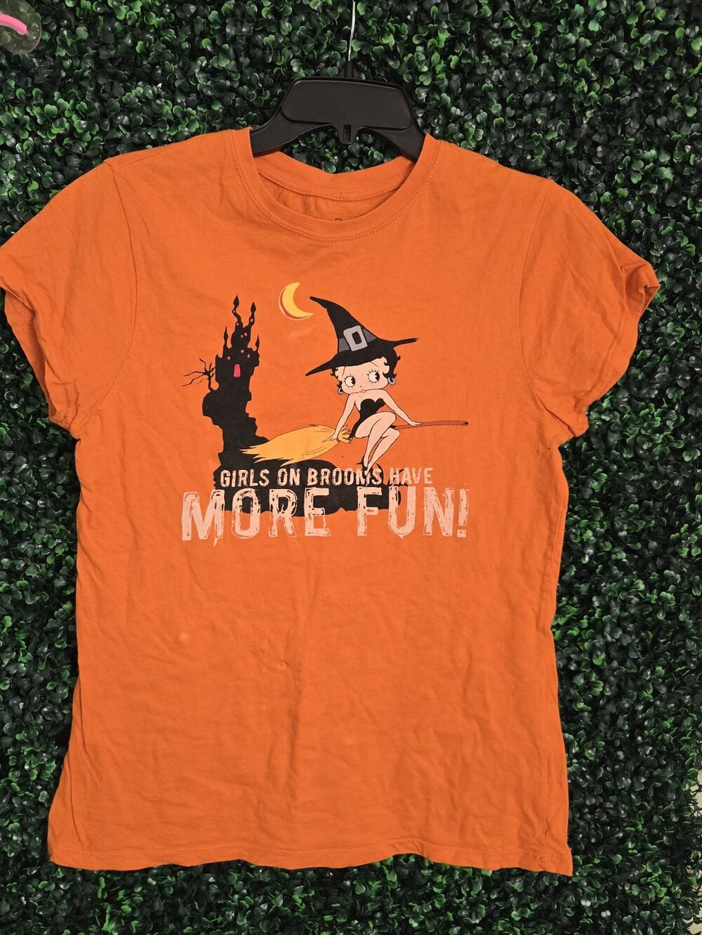 Halloween Betty Boop Girls on Brooms Witch Shirt Women’s XL Rare 2007